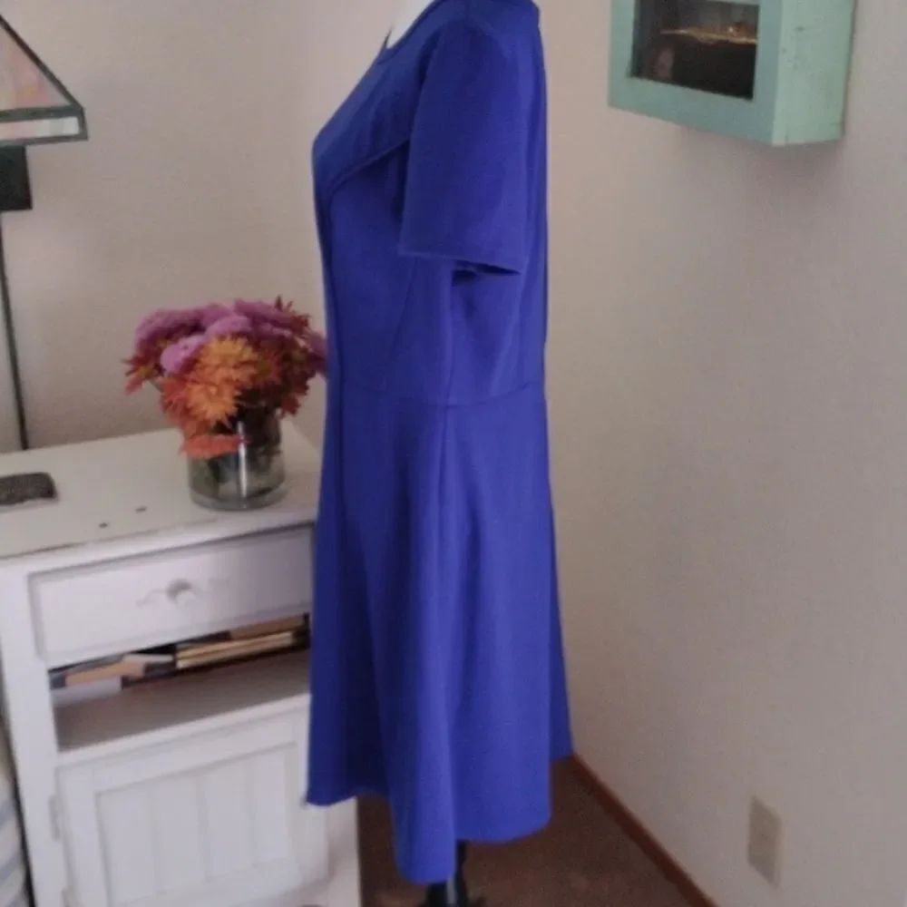 AB Studio Blue Knit Dress - Picture 5 of 12